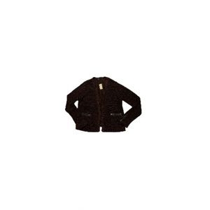 🆕 RW & Co Maroon and Black Sparkly Open Front Cardigan - Women’s Size XL
